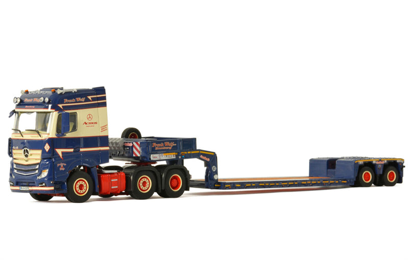 WSI ACTROS MP4 BIG SPACE 6X2 TWINSTEER LOW LOADER | EURO - 2 AXLE Frank Wulf 1:50 Truck Pre-built Model