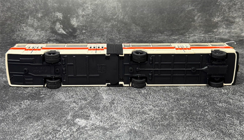 Beijing Public Transport BG670 1 Road articulated bus tangerine orange 1:64 Bus Pre-built Model view3