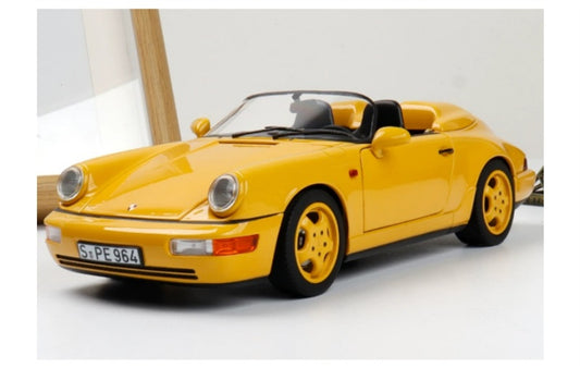 1:18 Porsche 911 964 Speedster  Yellow Duck Tail NOREV convertible version DIECAST Model