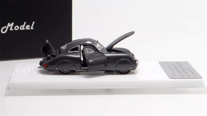 Oldtime Model Porsche Original TypE 64 1939 Metallic Gray 1:64 Car Pre-built Airliner Model Display view3