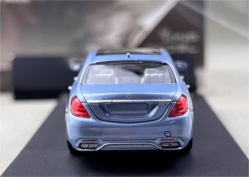 KING MODEL Mercedes Benz S65 AMG W222 Ice Blue Limited Edition 999PCS ONLY 1:64 Car Pre-built Model view6