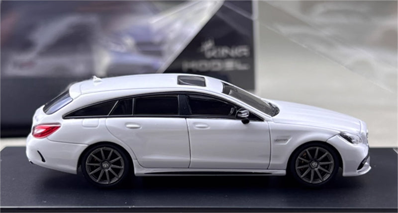 KING MODEL Mercedes Benz CLS63 AMG Hunting Edition White Limited Edition 999PCS ONLY 1:64 Car Pre-built Model view4