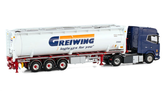 WSI DAF XG+ 4X2 BULK CONTAINER TRAILER Greiwing 1:50 Model