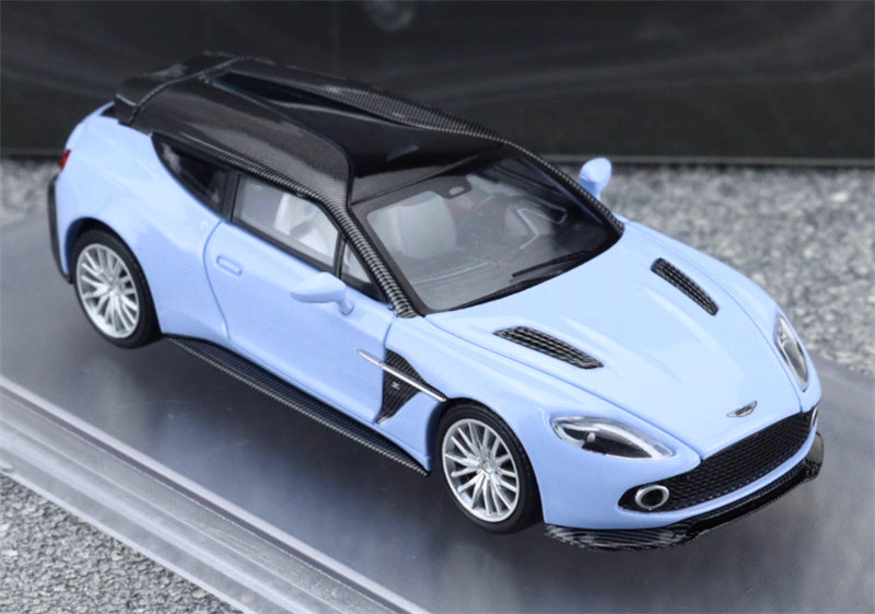 KING MODEL Aston Martin Vanquish Zagato Shooting Brake 2018 Blue Limited Edition 999PCS ONLY 1:64 Car Pre-built Model view6