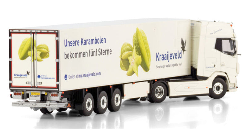 WSI DAF XG+ 4X2 REEFER TRAILER - 3 AXLE Kraaijeveld 1:50 Truck Pre-built Model