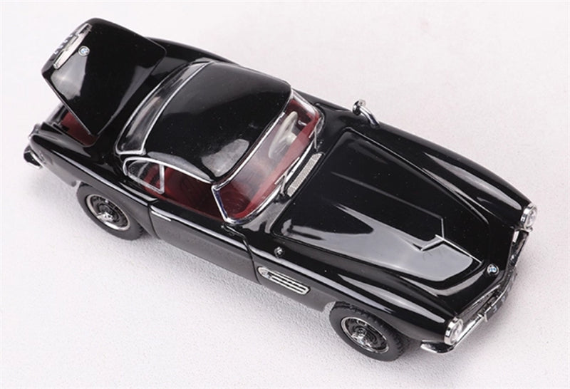 GFCC BMW 507 Roadster Retro Car 1957 Black Convertible hardtop 1:64 car Pre-built Model view5