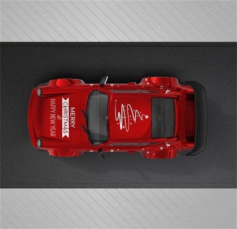 Mini Station Porsche RWB 964 Red Christmas ordinary Version Limited Edition 499PCS ONLY 1:64 car Pre-built Model view2