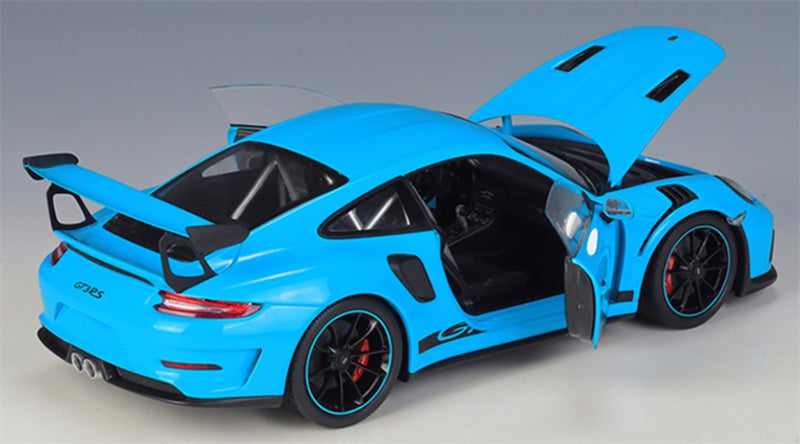 1:18 Porsche 911 GT3 RS Racing  Miami Blue GTAutos  DIECAST Model