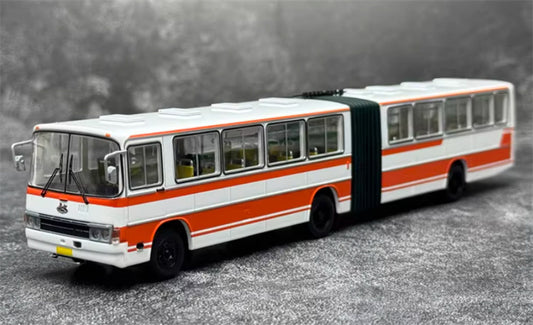 YAN BI DA Yangtze River CJ660B articulated bus Orange white 1:64 Car Pre-built Model view1