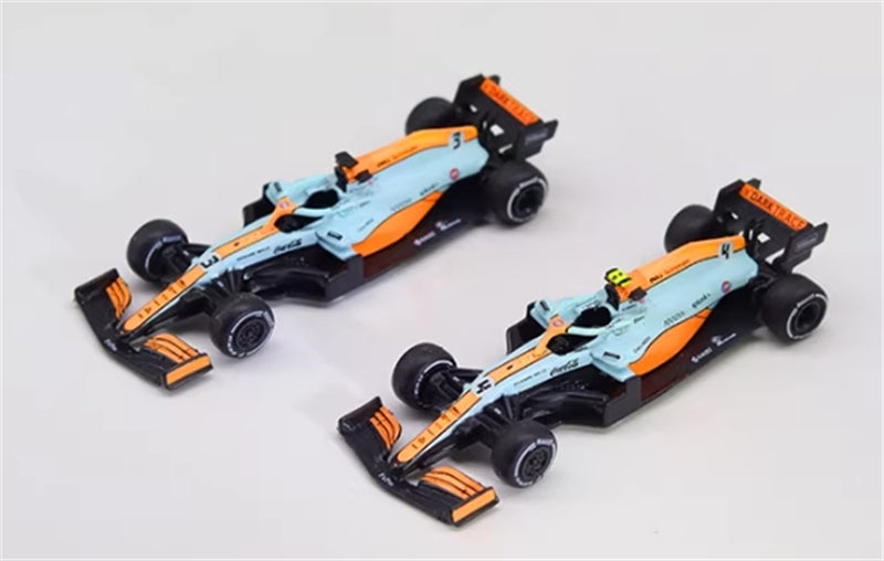 LCD-MODELS-MODELS Mclaren MCL35M Monaco Gulf Edition No.3 Ricciardo & No.4 Norris 2 Car Set Limited Edition 4000PCS ONLY 1:64 car Pre-built Model view1