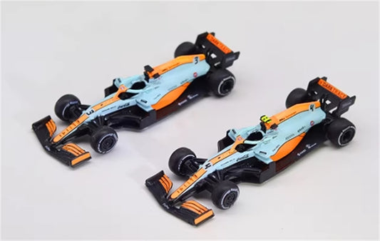 LCD-MODELS-MODELS Mclaren MCL35M Monaco Gulf Edition No.3 Ricciardo & No.4 Norris 2 Car Set Limited Edition 4000PCS ONLY 1:64 car Pre-built Model view1
