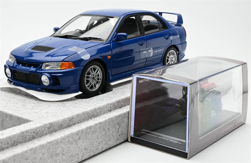 1:18 Mitsubishi Lancer Evolution IV  ice blue MOTORHELIX Limited Edition 499PCS ONLY DIECAST Model