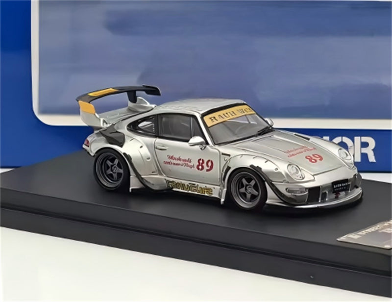 1:64 Porsche 911 RWB 993 Silver 89# Silver 89# Track SW DIECAST Limited Edition 499pcs ONLY Model