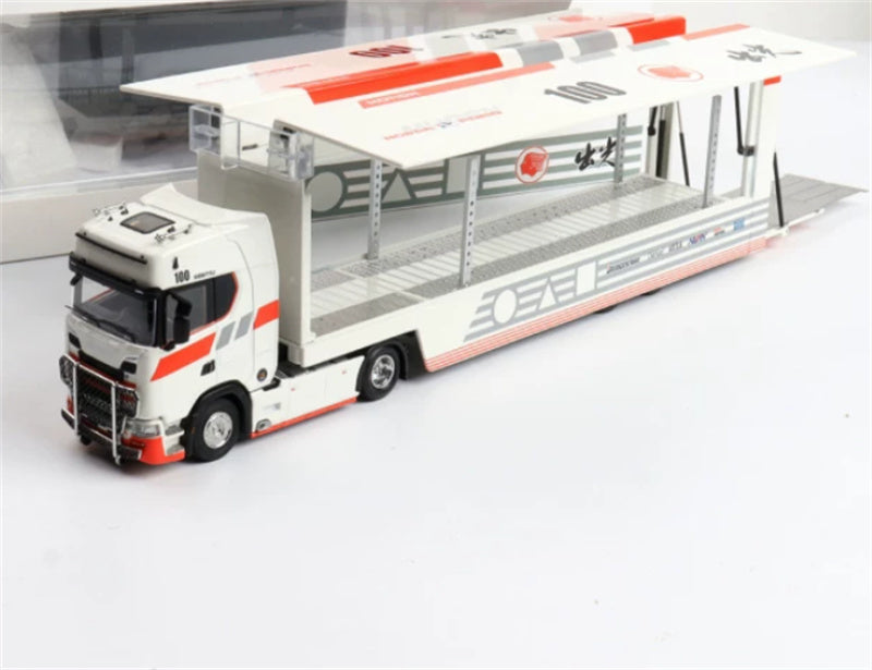 1:64 Scania S730 Honda Primo Chu Guang 100 Coating Red/White MAXWELL DIECAST Model