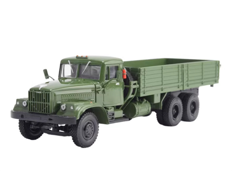 Modimio Soviet second-generation heavy truck KRAZ-257B1 Ukrainian flatbed truck 1:43 Truck Pre-built Airliner Model Display view1