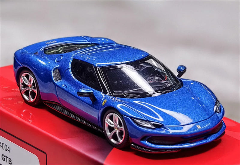 BBR MODELS Ferrari 296 GTB Blue Corsa 1:64 Car Pre-built Model view5