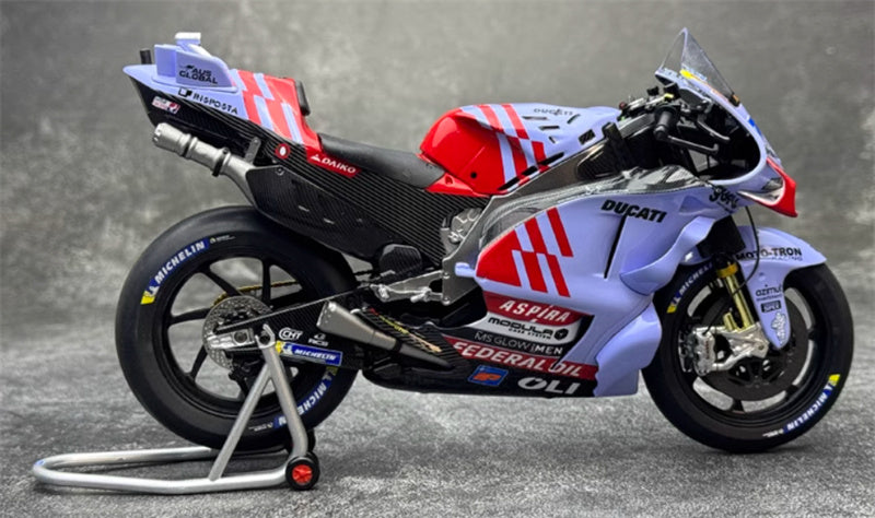 Kiloworks MOTOGP Ducati Gresini Racing Team GP23 Alex 73 # Pony blue 1:12 motorcycle Pre-built Model