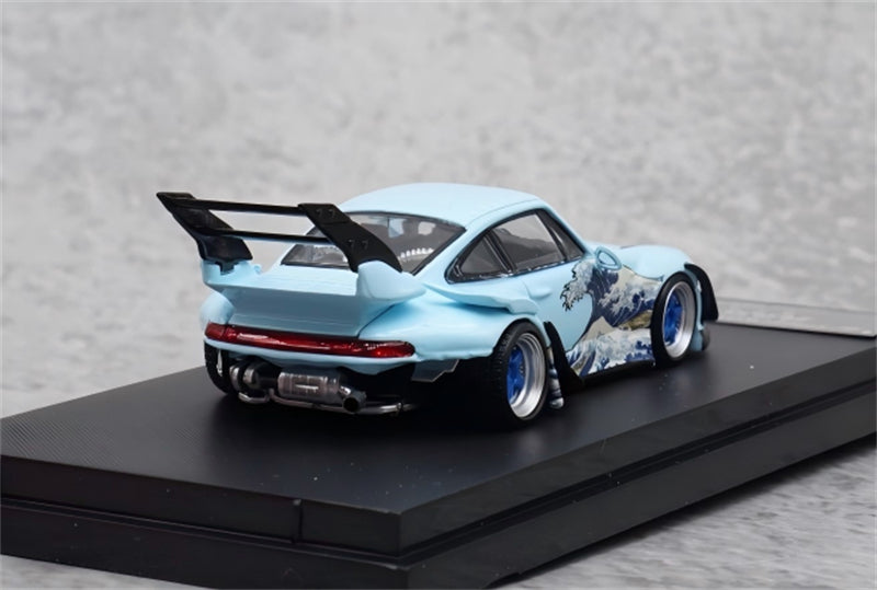 1:64 Porsche 911 RWB 993 Blue Kanagawa Surfing SW DIECAST Limited Edition 499pcs ONLY Model