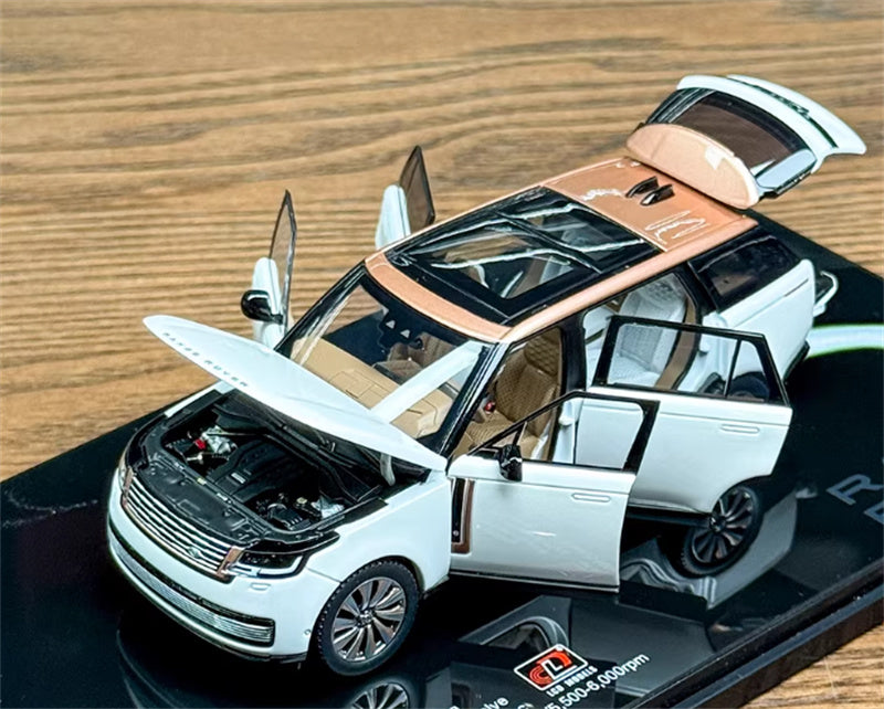 1:43 Land Rover Range Rover Honor Genesis 2022 White Gold Top  LCD MODELS Extended Edition DIECAST Car Model