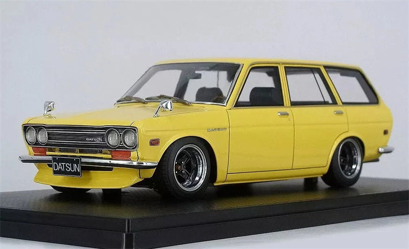 IGNITION MODEL Datsun Bluebird 510 Wagon Yellow 1:18 Car Pre-built Model view1