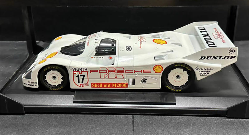 NOREV Porsche 962C Winner Supercup Nurburgring racing 1987 #17 H.J.Stuck Shell Dunlop Bilstein Wurth Turbolader Schmithelm Bosch speedline 1:18 Car Pre-built Model view3