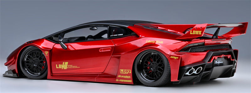 AUTOART Lamborghini HURACAN GT supercar red LBWK AirREX Liberty Walk AK-produce LB PERFORMANCE 1:18 Car Pre-built Model view5