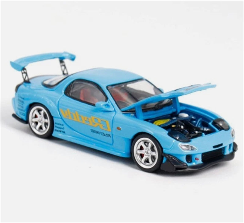 1:64 Mazda RX-7 RE Amemiya‌ Blue BSC DIECAST Limited Edition 499pcs ONLY Model