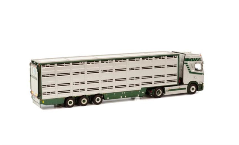 WSI SCANIA S HIGHLINE CS20H 4X2 LIVE STOCK TRAILER - 3 AXLE KEUS & MOLLINK 1:50 Truck Pre-built Model
