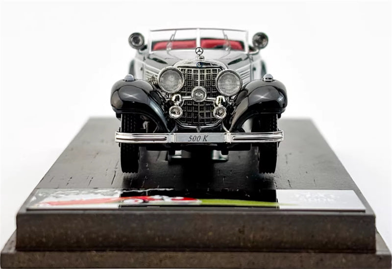 Liberty 64 Mercedes Benz 500K Classic Vintage Car Black - without top cover 1:64 Car Pre-built Airliner Model Display view8