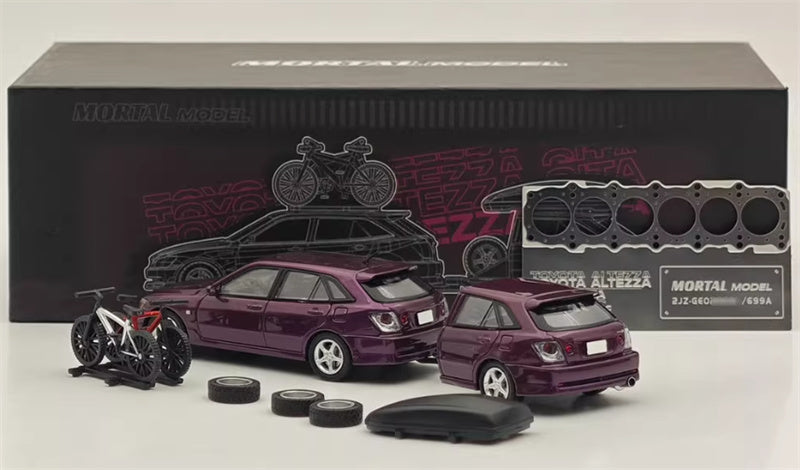 Mortal TOYOTA ALTEZZA GITA IS200 Exhibition HEC Limited Purple - Set Limited Edition 1:64 Car Pre-built Model view8