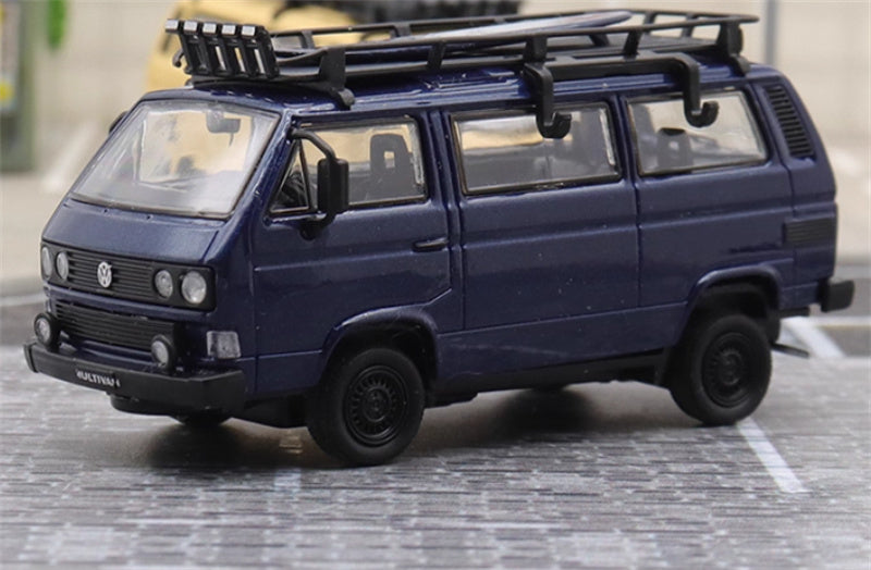 Master VW T3 Magway van Blue with accessories 1:64 Car Pre-built Model view4