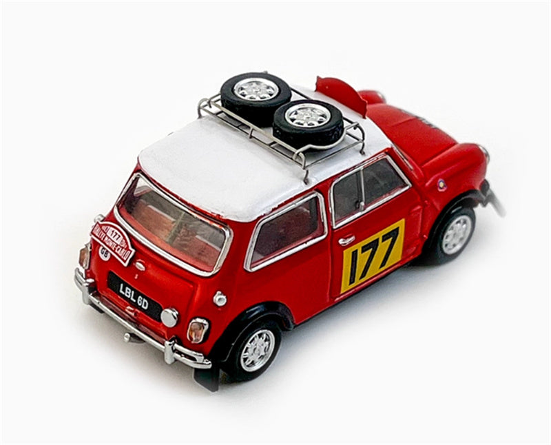 GCD Morris Cooper S Rallye Monte-Carlo 1967 #177 Red Right hand drive 1:64 Car Pre-built Model view4