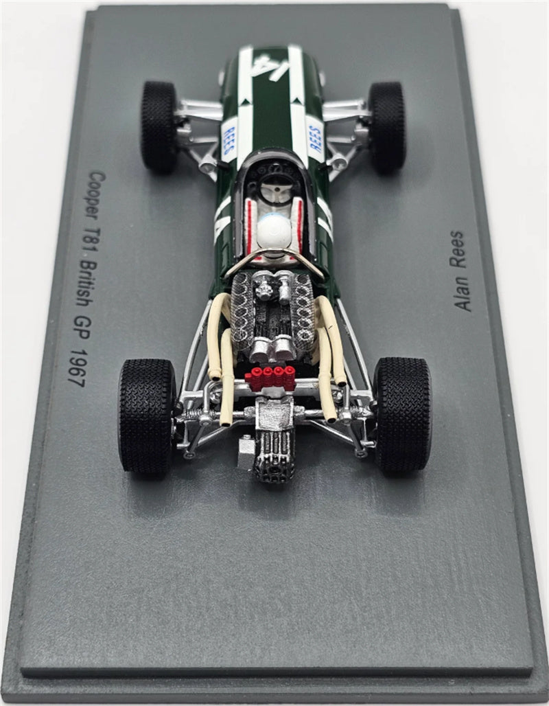 Spark Cooper T81 #14 British GP 1967 Alan Rees Green 1:43 Car Pre-built Model view5