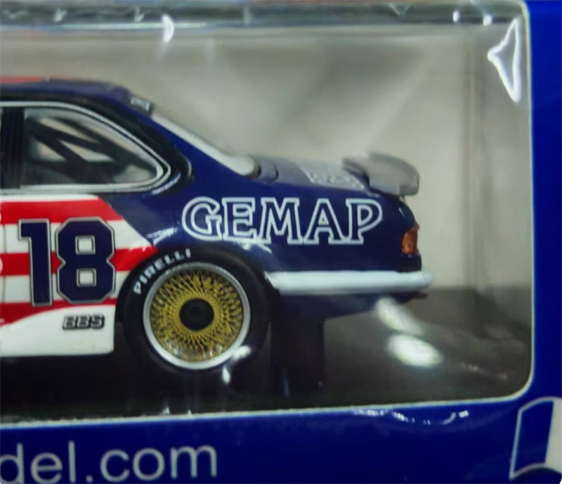 1:43 Spark BMW 635 CSi #18 Championnat de France 1985 P.GURDJIAN LTD 500PCS view2