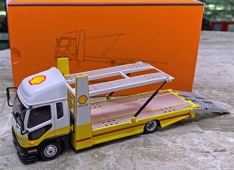 GCD Mitsubishi Fuso Fighter Double deck tow trucks right hand drive 1:64 Truck Pre-built Model view9