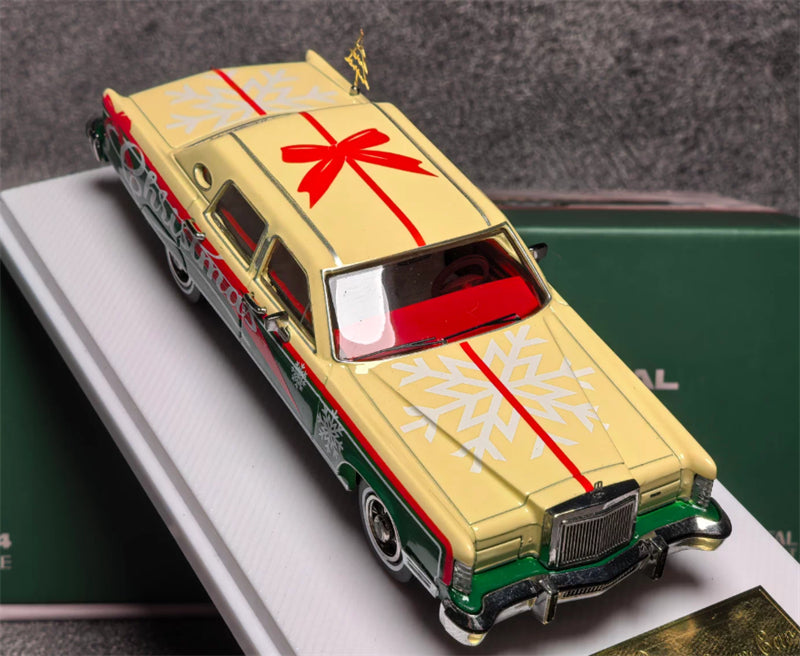 1:64 Lincoln Continental 1979 Christmas Turning Crush Limited Edition 999PCS ONLY DIECAST Civil Car Model