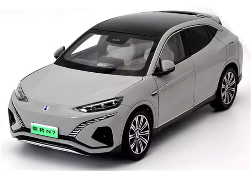 BYD Denza N7 SUV Sky Gray Spoke wheel 1:18 Car Pre-built Model view1