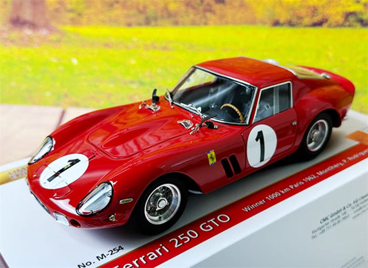 CMC Ferrari 250 GTO Winner 1000km Paris 1962 #3987 (LHD) Montlhery / R. Rodriguez #1 Limited Edition Red 1:18 Car Pre-a Model