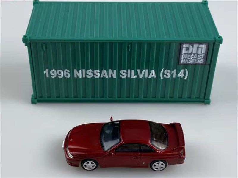 CATERPILLAR NISSAN SILVIA S14 Red left-hand drive 1:64 Car Pre-built Model