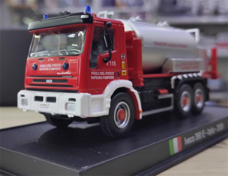 Red Base Iveco 380E fire truck Italia 2005 1:64 Truck Pre-built Model