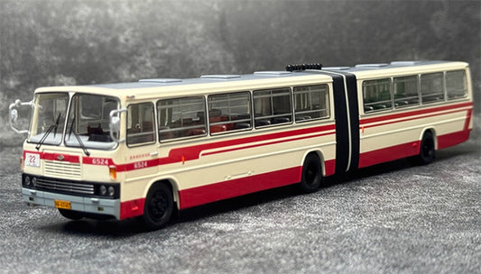 Beijing Public Transport Jinghua BK6170 22 White Road Sign Articulated Bus 1:64 Bus Pre-built Model view1