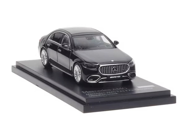 Almost Real Mercedes - AMG S 63 E Performance 2023 Obsidian Black 1:64 Car Pre-built Airliner Model Display view5