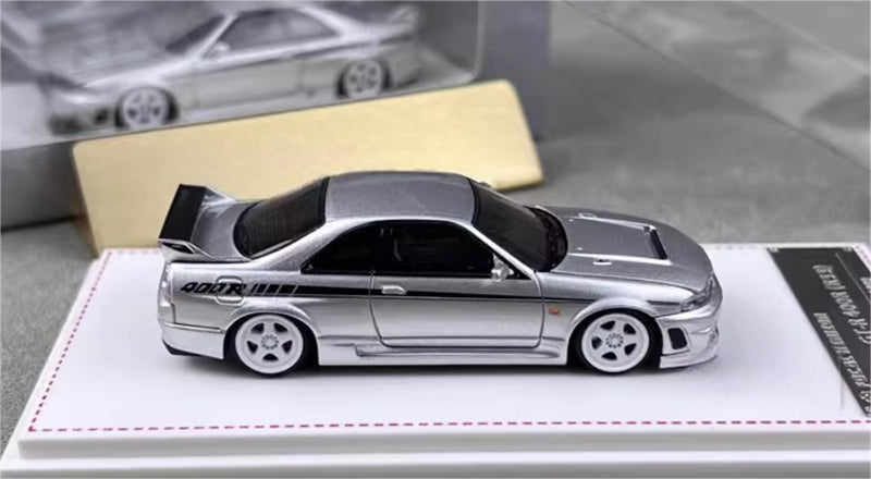 Focal Horizon Nissan GT-R R33 400R Silver Limited Edition 999PCS ONLY 1:64 Car Pre-built Model view9