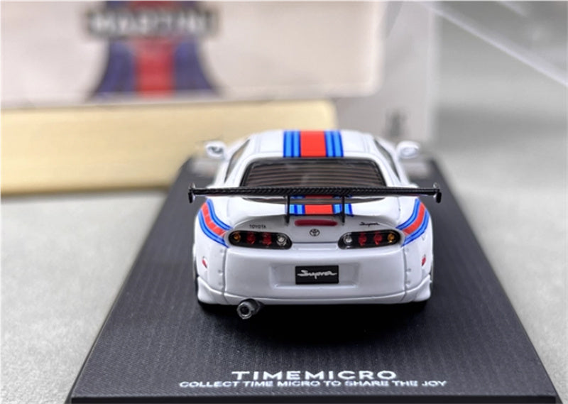 TimeMicro Toyota Supra A80Z Martini regular version Black base 1:64 Car Pre-built Model view6