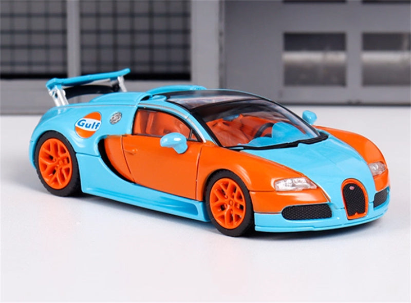 Mortal Bugatti Veyron Gulf Orange Wheel Limited Edition 799PCS ONLY 1:64 Car Pre-built Model view4