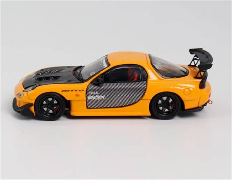 1:64 Mazda RX-7 RE Amemiya‌ Yellow and Black BSC DIECAST Limited Edition 999pcs ONLY Model