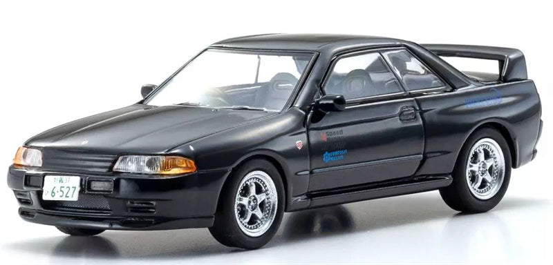 KYOSHO NISSAN SKYLINE GT-R BNR32 Black 1:64 Car Pre-built Airliner Model Display view1