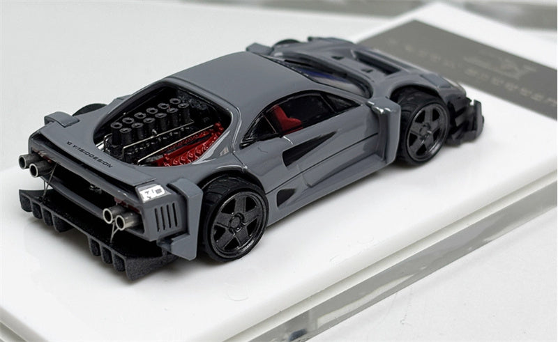 Autobots Models Ferrari F40 Yasid sports car Explosive redesign grey 1:64 Car Pre-built Model view2