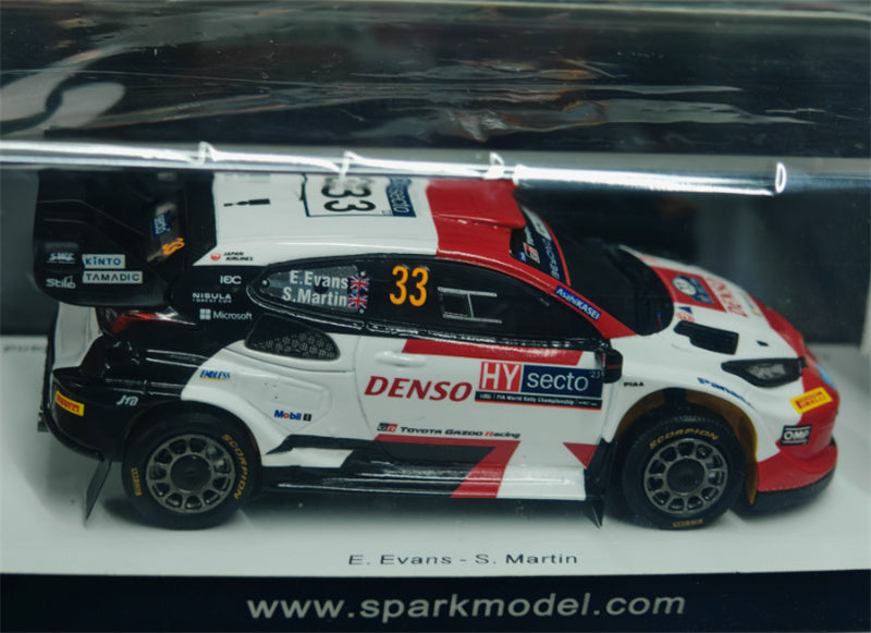 Spark TOYOTA GR Yaris Rally1 HYBRID GAZOO Racing WRT Winner Rally Finland 2023 E.Evans - S.Martin 1:43 Car Pre-built Model view4