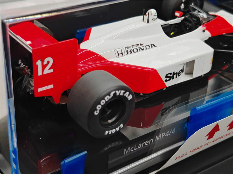1:18 McLaren MP4/4 1988 Red white Amalgam Resin Car Model view3